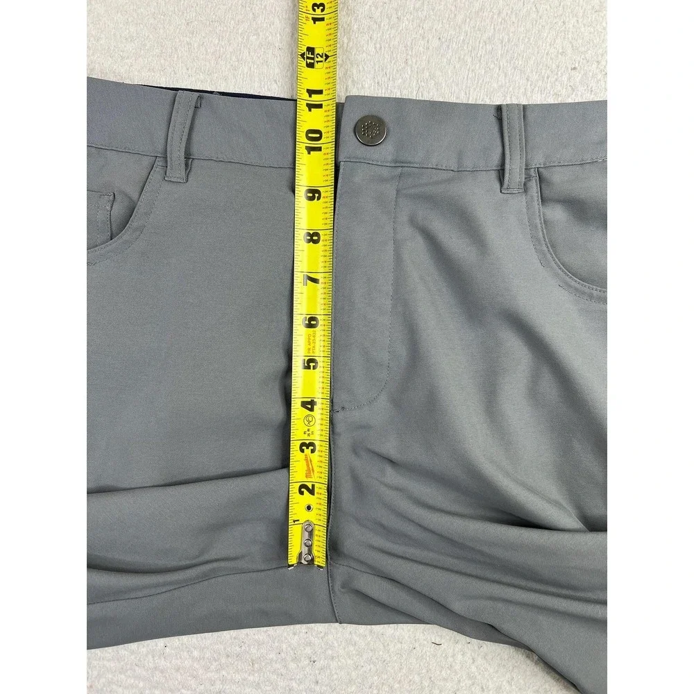 Puma Pants Mens 32x32 Gray Golf Khakis Zip Pocket Twill Straight 577975-06